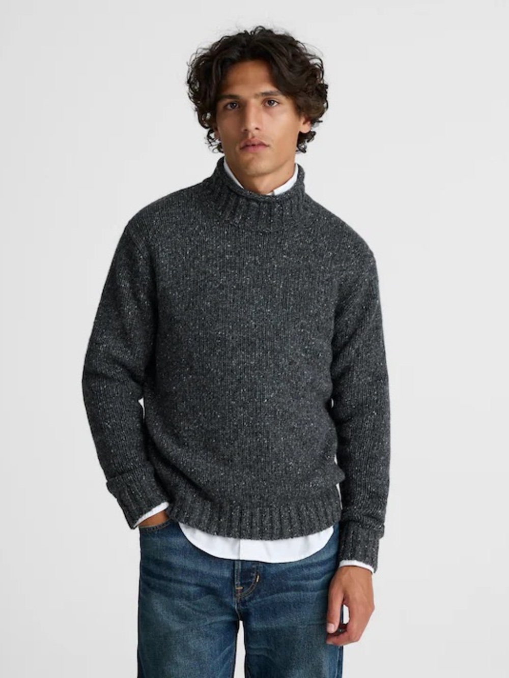 Madewell Rollneck Sweater Ash Size XS
